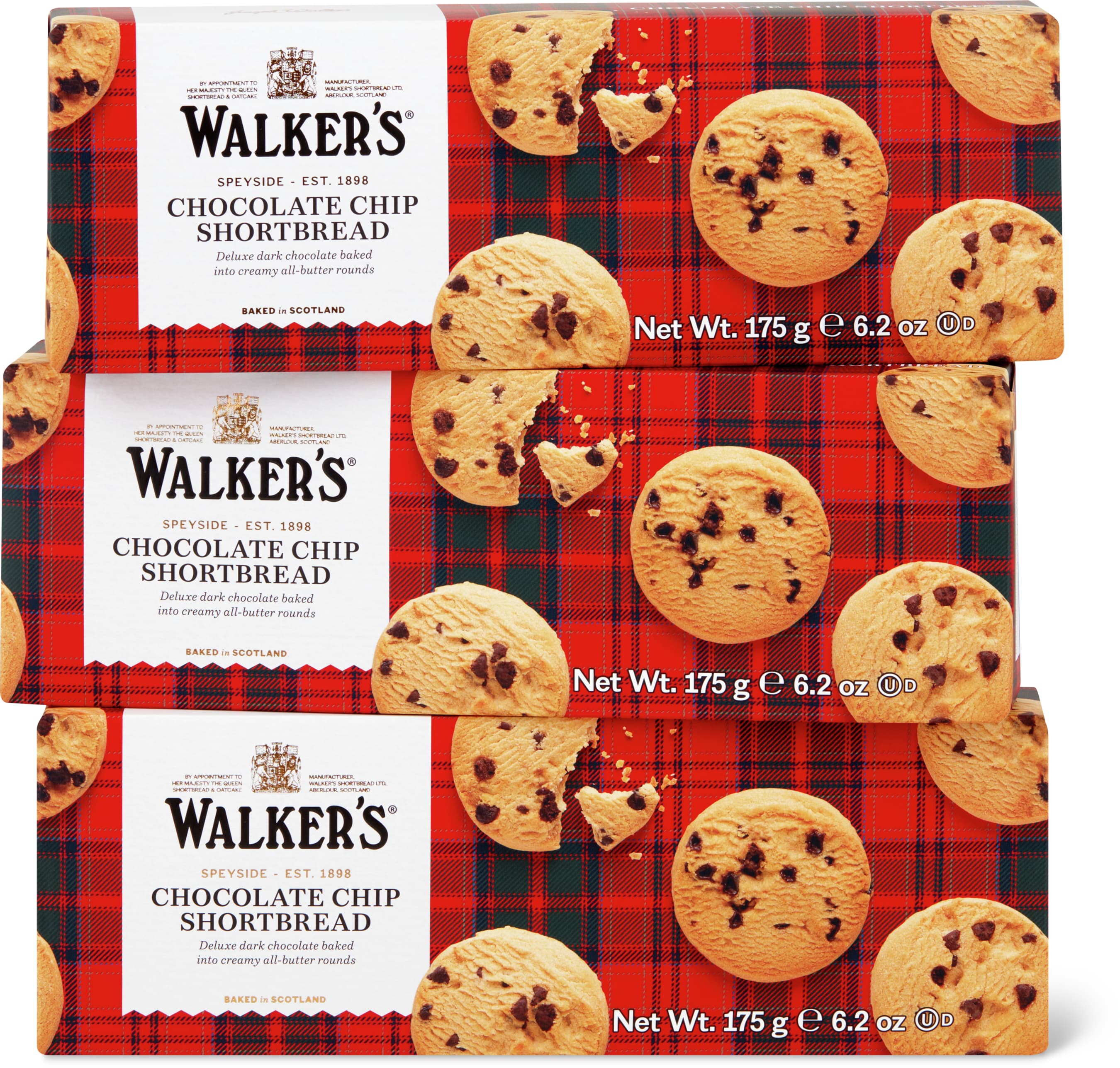 Walkers Shortbread Chocolate Chip 3x175g